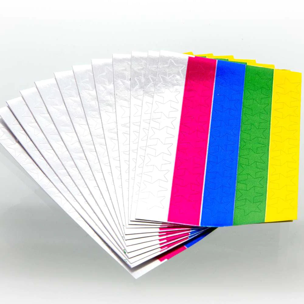 Assorted Color Foil Star Label (660/Pack)