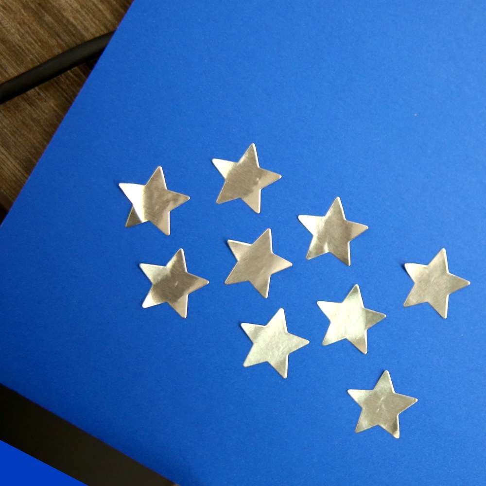 Assorted Color Foil Star Label (660/Pack)